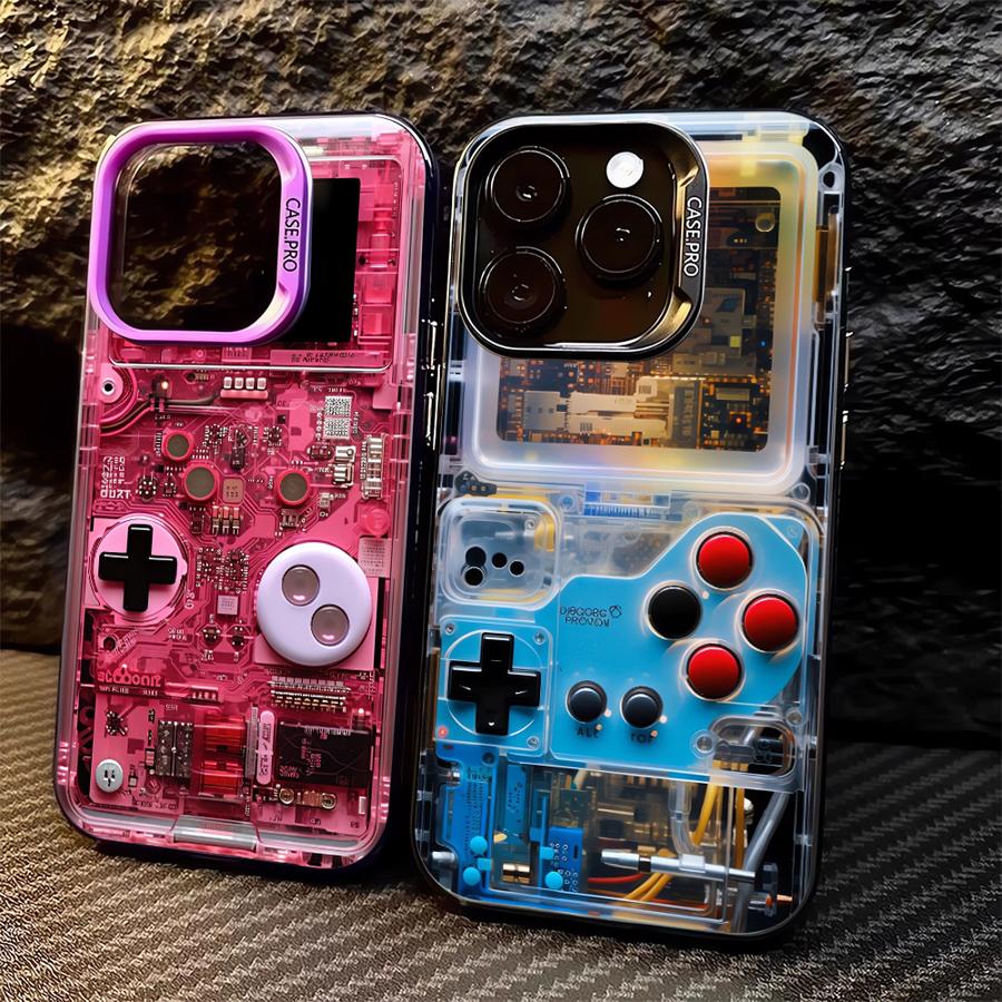 Gaming Console X12 - レトロゲームコンソール電話ケース Apple iPhone 15 プラス 13