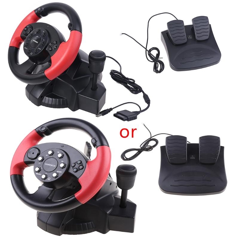 Gaming Console Car - U2JE ゲームステアリングホイールゲームパッドレーシングゲームステアリングホイールデュアルモーター振動 FT33D3 D7 シリーズ コンソール用