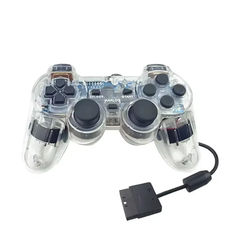 Gaming Console Handle - PS2コントローラー ゲームパッド ハンドル 透明 有線 PS2コンソール用
