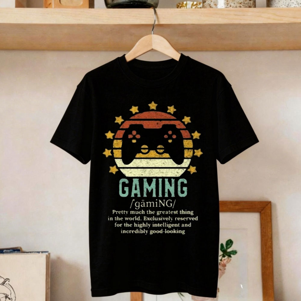Gaming Console Definition - 面白いゲーム定義Tシャツ ヴィンテージコンソールビデオゲームプレーヤーシャツ オンラインゲーマー、ティーン、男性、お父さんへのギフト ユニセックスTシャツ