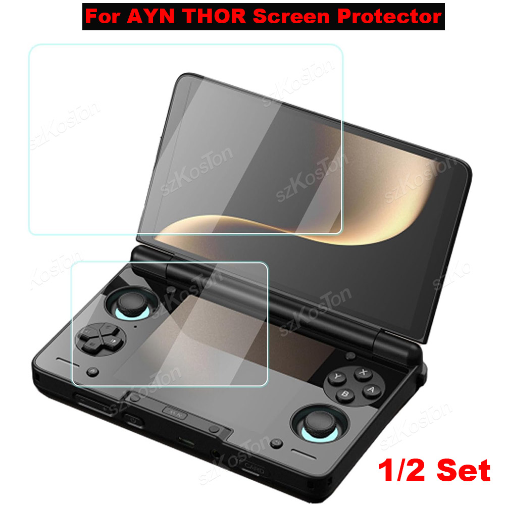 Gaming Console Buttons - 2in1 AYN THOR フリップデュアルスクリーンゲームコンソール用強化ガラススクリーンプロテクターアンチスクラッチ AYN THOR