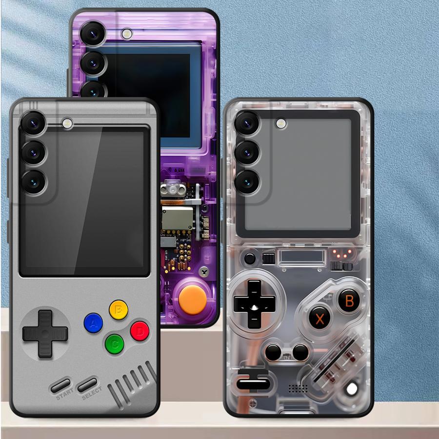 Gaming Console In Phone - パープルゲーミングコンソール風スマホケース サムスン Galaxy A57 A55 A52