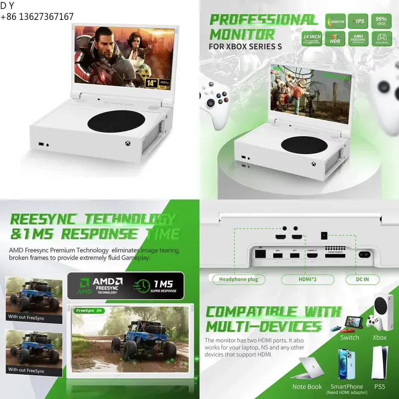 Gaming Console Definition - 14インチポータブルゲーミングモニター Xbox Series S対応 1080P IPS