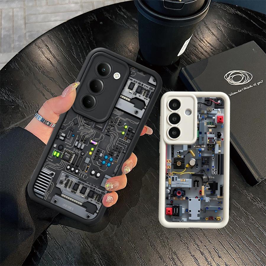 Gaming Console In Phone - パープルゲーミングコンソール風スマホケース サムスン Galaxy A51 A73 A71