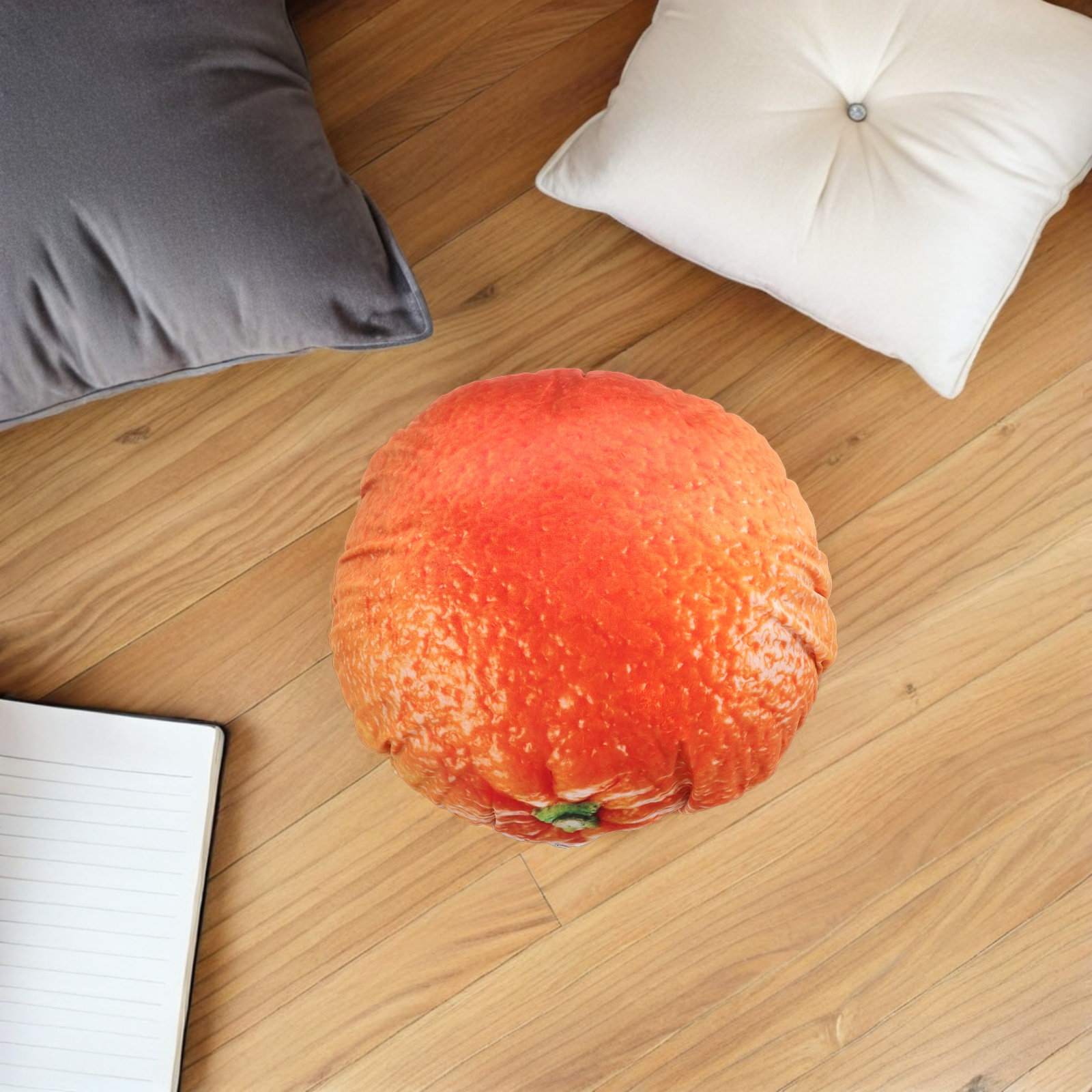 Gaming Chair Cushion - クリエイティブなフルーツ柄のオレンジ色の枕、リビングルーム、子供部屋、ゲーミングチェア、フロアシートクッション、装飾用クッション、柔らかい