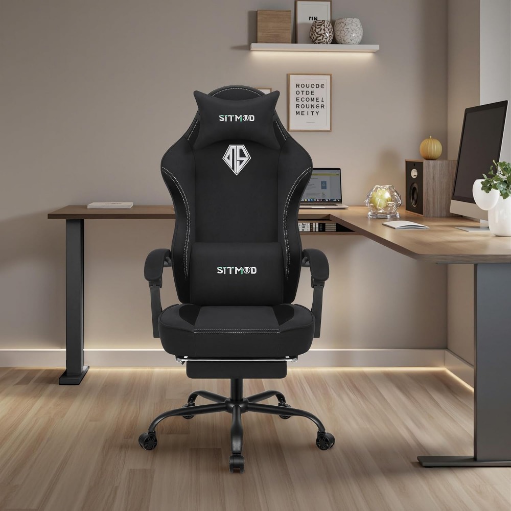 人間工学に基づいたゲーミングチェア（フットレストとポケットス - Gaming Chair Cushion のレビューと価格