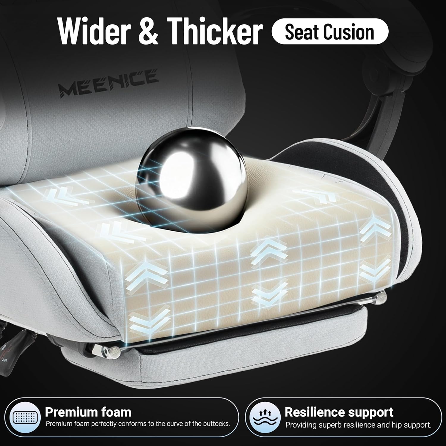 # 大型で背の高いゲーミングチェア、ポケットスプリングクッシ - Gaming Chair Cushion のレビューと価格