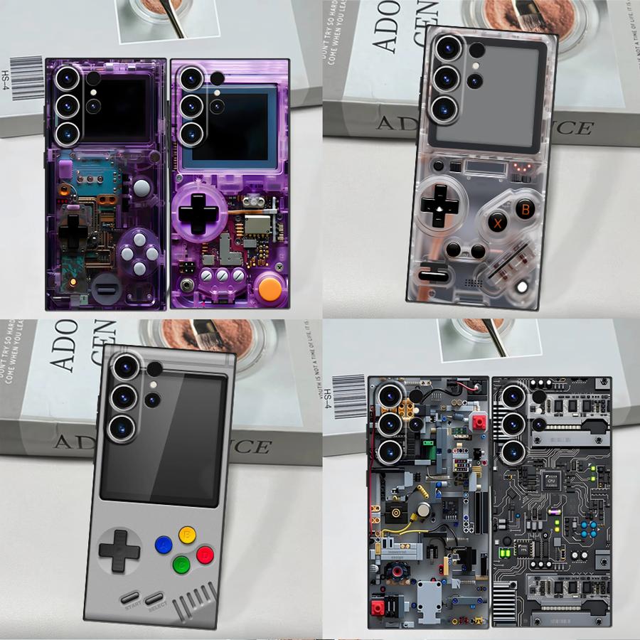 パープルゲーミングコンソール風スマホケース サムスン Gal - Gaming Console In Phone のレビューと価格