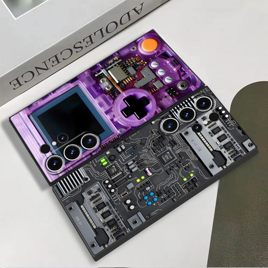 パープルゲーミングコンソール風スマホケース サムスン Gal - Gaming Console In Phone のレビューと価格