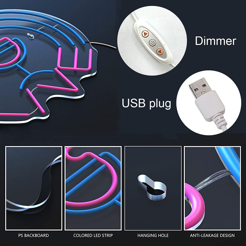 アーケードLEDネオンサイン,壁の装飾,ゲームルームのハンド - Gaming Console Handle のレビューと価格
