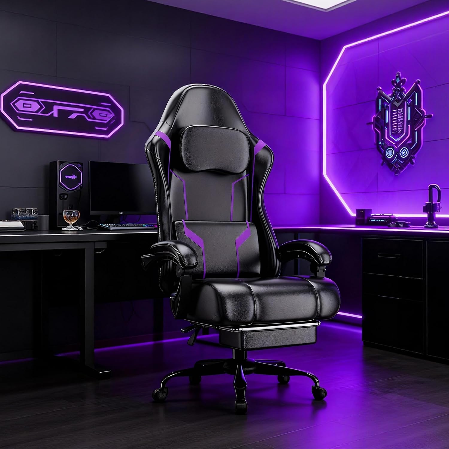 ポケットスプリングクッションとフットレスト付き人間工学に基づ - Gaming Chair Cushion のレビューと価格