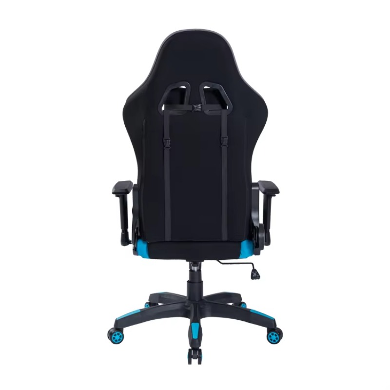 黒と青のゲーミングチェア、ヘッドレストとランバークッション付 - Gaming Chair Cushion のレビューと価格