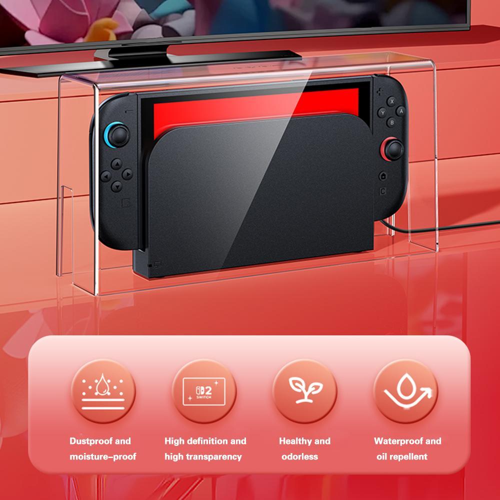 新しいHD防塵保護シェル、ニンテンドースイッチ2用、防湿透明 - Gaming Console Display Case のレビューと価格