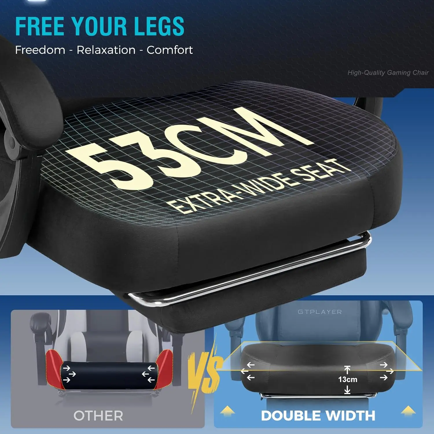 大型で背の高いゲーミングチェア、ポケットスプリングクッション - Gaming Chair Cushion のレビューと価格