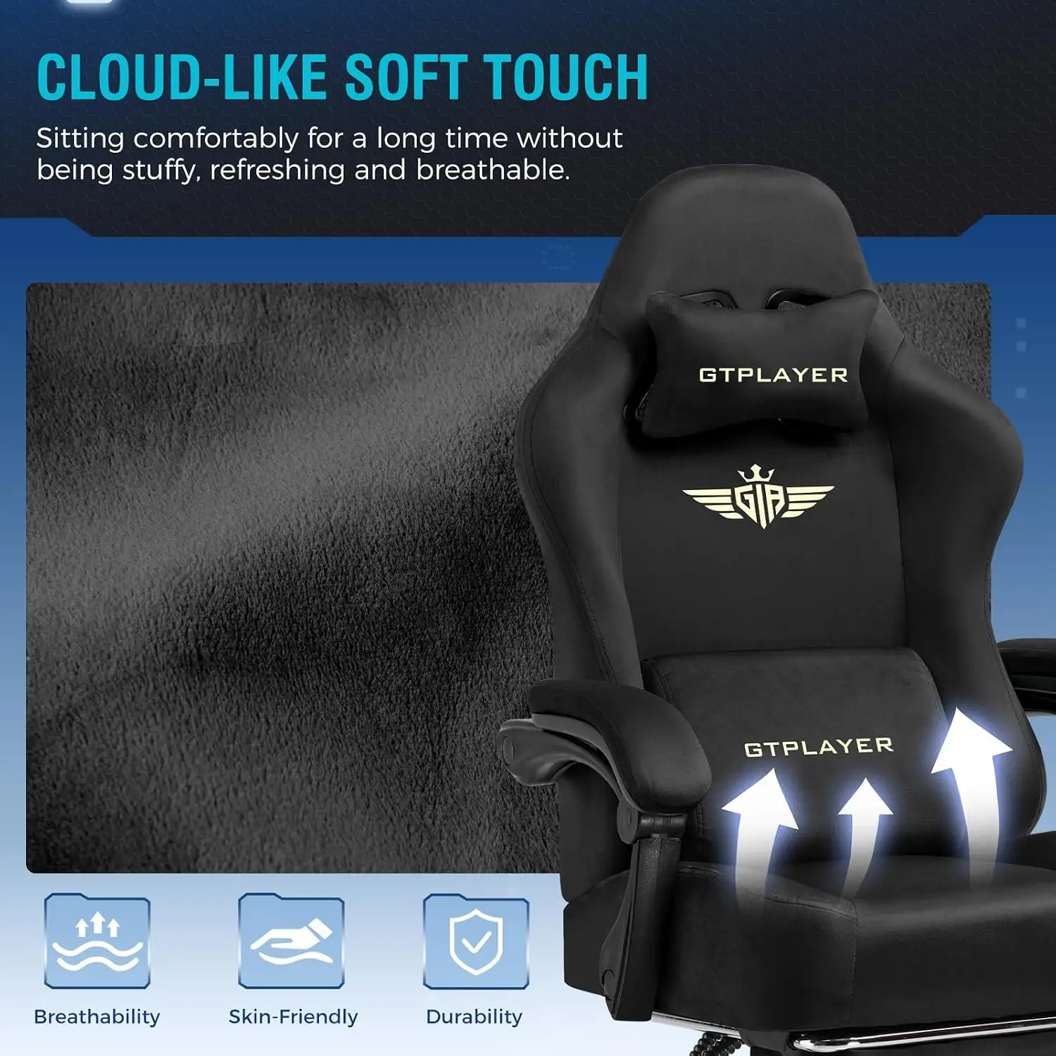 大型で背の高いゲーミングチェア、ポケットスプリングクッション - Gaming Chair Cushion のレビューと価格