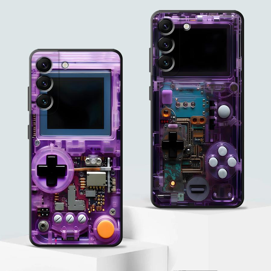 パープルゲーミングコンソール風スマホケース サムスン Gal - Gaming Console In Phone のレビューと価格