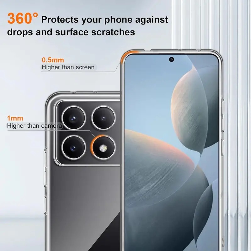 Xiaomi用クリアシリコンケース,5g,超薄型バックカバー - Gaming Console X6 のレビューと価格