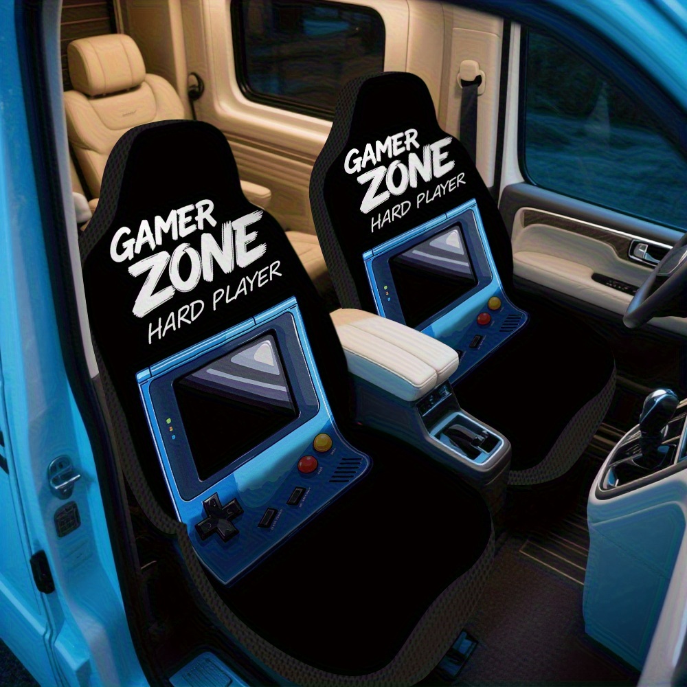 2個入り、スタイリッシュなヴィンテージゲーム機柄カーシートカ - Gaming Console Car のレビューと価格