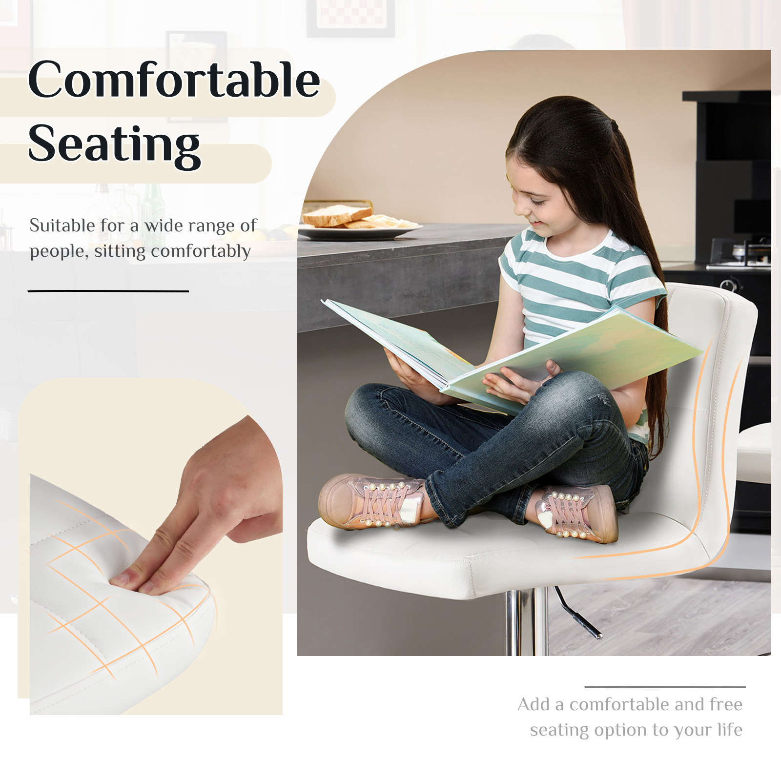 JHK人間工学に基づいたアームレスPUレザー製調整可能スイベ - Gaming Chair Cushion のレビューと価格