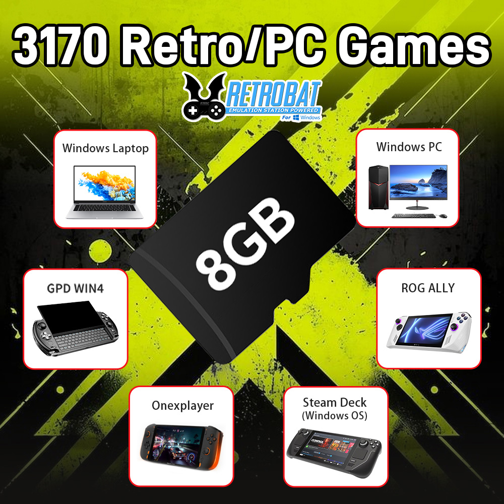 8GB ゲーム TF カード 3170 レトロ/PC ゲーム - Laptop Gaming Console のレビューと価格