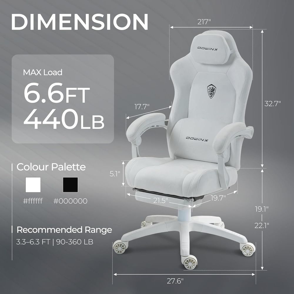 人間工学に基づいたハイバックスエードゲーミングチェア、スプリ - Gaming Chair Cushion のレビューと価格