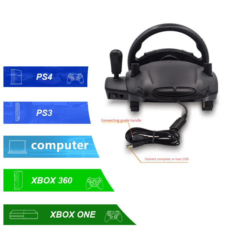 PS-レーシングゲーム用の実際の運転用のUSB付きステアリン - Gaming Console Car のレビューと価格