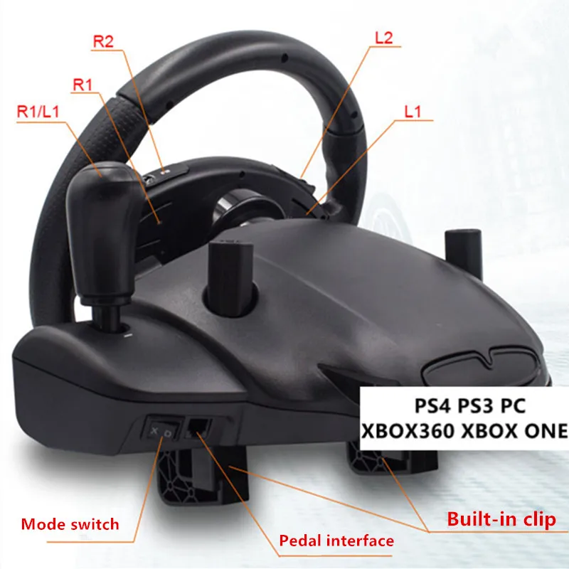 PS-レーシングゲーム用の実際の運転用のUSB付きステアリン - Gaming Console Car のレビューと価格